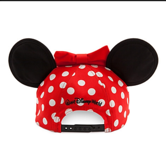 Disney | Minnie Mouse Polkadot Girls Hat Baseball Cap w/ Ears Disney Parks Hat - Picture 2 of 5